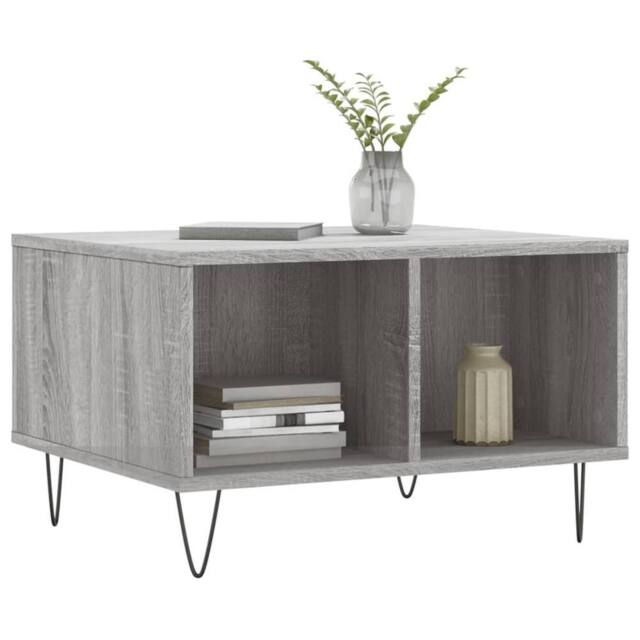 Berkfield Home Modern Coffee Table Grey Sonoma 60x50x36.5 cm Engineered Wood - image 1