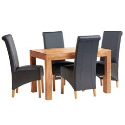 IH Design Duvid Light Mango Small Dining Table 4ft (120cm) in Brown