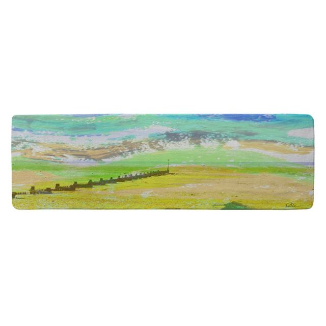 Benjamin Tate Design Yellow Beach Runner Rug in Natural - Size: 67 cm x 230 cm - image 1
