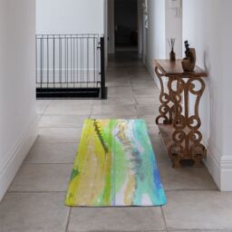Benjamin Tate Design Yellow Beach Runner Rug in Natural - Size: 67 cm x 230 cm - thumbnail 3