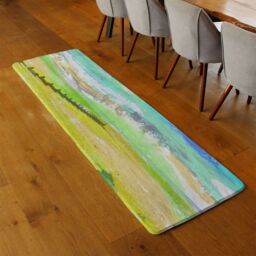 Benjamin Tate Design Yellow Beach Runner Rug in Natural - Size: 67 cm x 230 cm - thumbnail 2