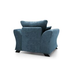 Abakus Direct Farrow Crushed Chenille Armchair in Blue - thumbnail 4