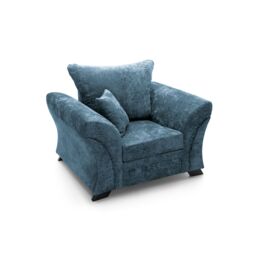 Abakus Direct Farrow Crushed Chenille Armchair in Blue - thumbnail 5