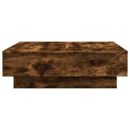 Berkfield Home Durable Coffee Table Smoked Oak 90x90x28 cm Engineered Wood in Brown - Size: 90 x 90 x 28 cm - thumbnail 5