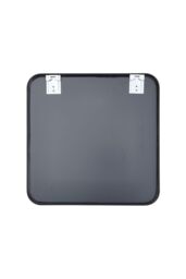 Living and Home 50 x 50cm Square Wall Mirror Aluminum Alloy Frame Bathroom Mirror in Black - Size: 50 x 50 cm - thumbnail 5