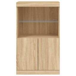 Berkfield Home Sideboard with LED Lights Sonoma Oak 60.5x37x100 cm in Brown - thumbnail 6