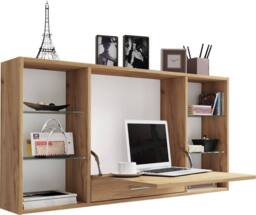 VCM Wooden desk wall desk Teala in Light Oak