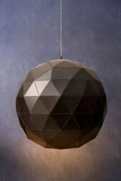 Orsina Large Black & Copper Pendant Light, Modern Geometric Pendant Ceiling Lamp, Black Metal Pendant Light - thumbnail 3