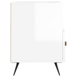 Berkfield Home TV Cabinet High Gloss White 80x36x50 cm Engineered Wood - Size: 80 x 36 x 50 cm - thumbnail 7