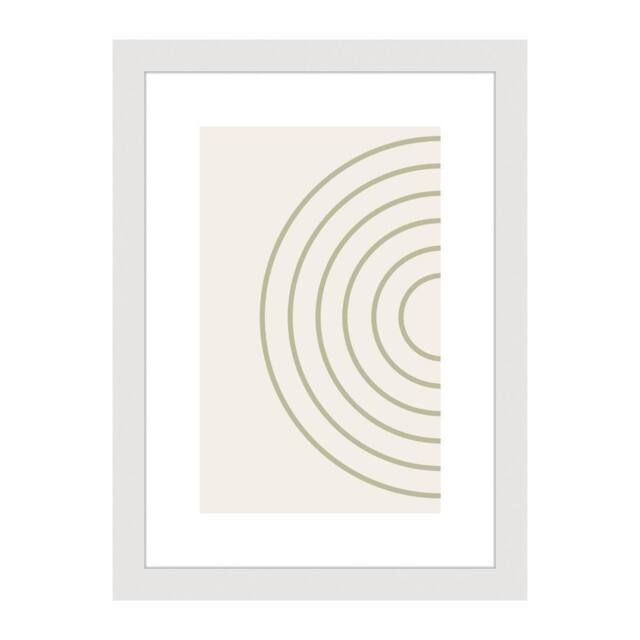 nielsen Velino Picture Frame A4 - Glass Front & Abstract Poster Print in White - image 1