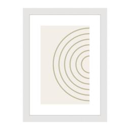 nielsen Velino Picture Frame A4 - Glass Front & Abstract Poster Print in White