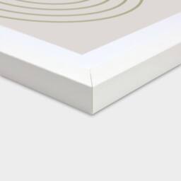 nielsen Velino Picture Frame A4 - Glass Front & Abstract Poster Print in White - thumbnail 2