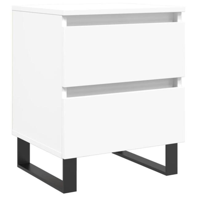 Berkfield Home Bedside Cabinet White 40x35x50 cm Engineered Wood - Size: 40 x 35 x 50 cm - image 1