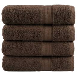 Berkfield Home Premium Hand Towels SOLUND 4pcs Brown 50x100cm 600gsm - thumbnail 2