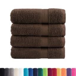 Berkfield Home Premium Hand Towels SOLUND 4pcs Brown 50x100cm 600gsm