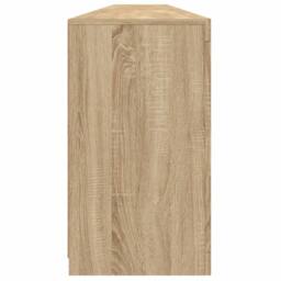 Berkfield Home Sideboard with LED Lights Sonoma Oak 283x37x67 cm in Brown - Size: 283 x 37 x 67 cm - thumbnail 8