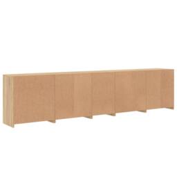 Berkfield Home Sideboard with LED Lights Sonoma Oak 283x37x67 cm in Brown - Size: 283 x 37 x 67 cm - thumbnail 9