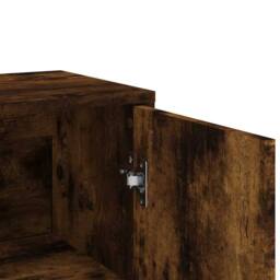 Berkfield Home Sideboards 2 pcs Smoked Oak 60x31x84 cm Engineered Wood in Brown - Size: 60 x 31 x 84 cm - thumbnail 8
