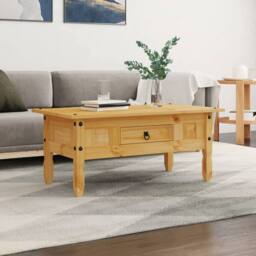 Berkfield Home Coffee Table Mexican Pine Corona Range 100x55x45 cm in Brown - Size: 100 x 55 x 45 cm - thumbnail 2