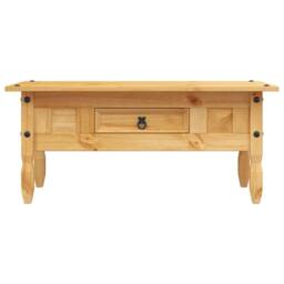 Berkfield Home Coffee Table Mexican Pine Corona Range 100x55x45 cm in Brown - Size: 100 x 55 x 45 cm - thumbnail 3