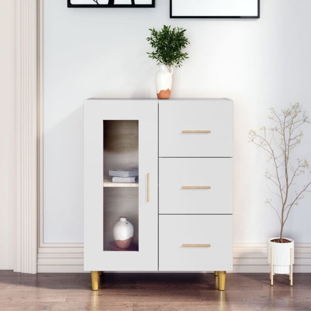 Berkfield Home Sideboard White 69, 5x34x90 cm Engineered Wood - Size: 5 x 34 x 90 cm - image 1