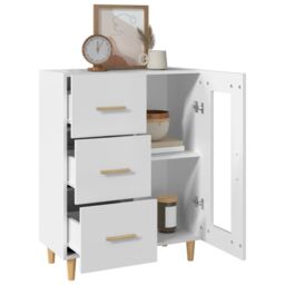Berkfield Home Sideboard White 69, 5x34x90 cm Engineered Wood - Size: 5 x 34 x 90 cm - thumbnail 5