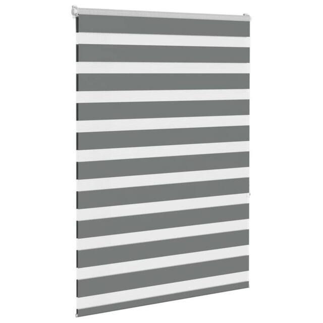 Berkfield Home Elegant Zebra Blind Dark Grey 110x150 cm Fabric Width 105.9 cm Po - image 1