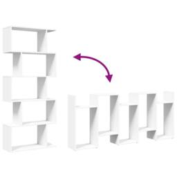 Berkfield Home Room Divider Bookcase 5-Tier White 70x24x161 cm Engineered Wood - Size: 70 x 24 x 161 cm - thumbnail 8