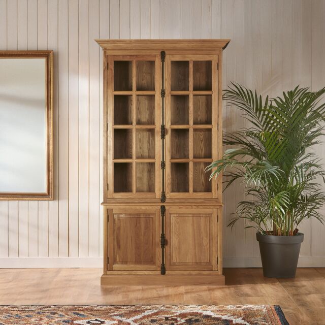 Orsina Stylish Cabinet With 3 Upper Shelves, Versatile Design Storage Cabinet, Wooden Bedisde Cabinet in Brown - image 1