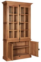 Orsina Stylish Cabinet With 3 Upper Shelves, Versatile Design Storage Cabinet, Wooden Bedisde Cabinet in Brown - thumbnail 5