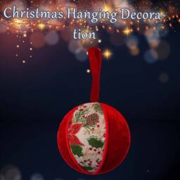 VFM e-Store Christmas Hanging Ball Decoration 21cm x 13cm Red X 1 - Size: 21 cm x 13 cm - thumbnail 3