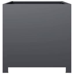 Berkfield Home Durable Garden Planter Anthracite 50x50x50 cm Steel in Charcoal - Size: 50 x 50 x 50 cm - thumbnail 4