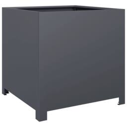 Berkfield Home Durable Garden Planter Anthracite 50x50x50 cm Steel in Charcoal - Size: 50 x 50 x 50 cm - thumbnail 3