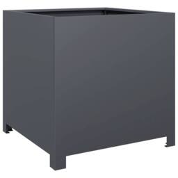 Berkfield Home Durable Garden Planter Anthracite 50x50x50 cm Steel in Charcoal - Size: 50 x 50 x 50 cm - thumbnail 6