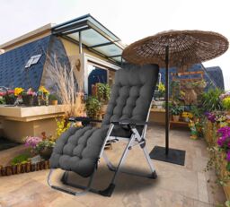 Smart Living Pair of Zero Gravity Reclining Chair with Cushion & Pillow in Black - thumbnail 5