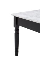 Orsina Marble Top Coffee Table, Elegant Decorative Table For Livingroom, Carved Legs Display Table For Bedroom in White - thumbnail 4