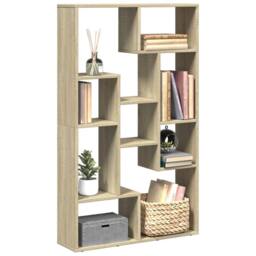Berkfield Home Bookcase Sonoma Oak 72x20x120 cm Engineered Wood in Light Tan - Size: 72 x 20 x 120 cm - thumbnail 2