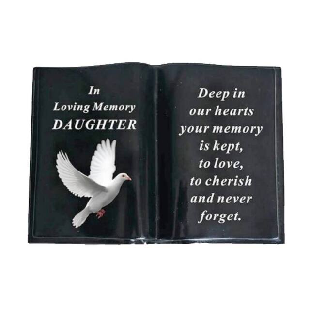David Fischhoff Black Memorial Grave Dove Book Ornament - Daughter - image 1