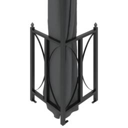 Berkfield Home Gazebo with Sidewalls&Double Roofs 3x4 m Anthracite in Charcoal - thumbnail 5