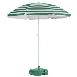 Harbour Housewares Metal Beach Parasol with Green Base 1.8m - thumbnail 1