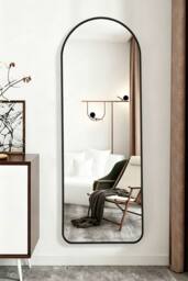 ExtraStar 40 x120 cm Arch Full Length Wall Mirror in Black - thumbnail 3