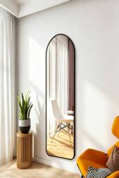 ExtraStar 40 x120 cm Arch Full Length Wall Mirror in Black - thumbnail 1
