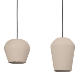Eglo Cambaito Steel Monochromatic 3 Light Pendant in Light Sand - thumbnail 3
