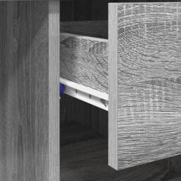Berkfield Home Desk with Storage Grey Sonoma 90x49.5x75 cm Engineered wood - thumbnail 9