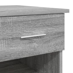 Berkfield Home Desk with Storage Grey Sonoma 90x49.5x75 cm Engineered wood - thumbnail 8