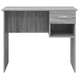 Berkfield Home Desk with Storage Grey Sonoma 90x49.5x75 cm Engineered wood - thumbnail 5