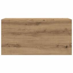 Berkfield Home Decorative Bathroom Wall Cabinet Artisan Oak 80x25x40 cm Engineer in Brown - Size: 80 x 25 x 40 cm - thumbnail 5
