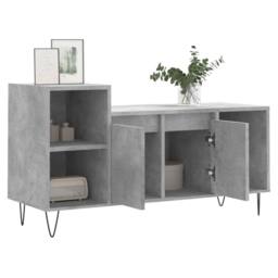 Berkfield Home TV Cabinet Concrete Grey 100x35x55 cm Engineered Wood - Size: 100 x 35 x 55 cm - thumbnail 4