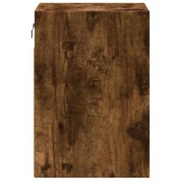 Berkfield Home TV Wall Cabinet with LED Lights Smoked Oak 41x31x45 cm in Brown - Size: 41 x 31 x 45 cm - thumbnail 7