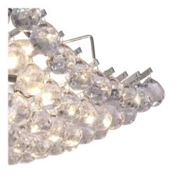 Netlighting Rayne Flush Ceiling Lamp Acrylic Spheres 4 Light E14 Chrome in Grey - thumbnail 6